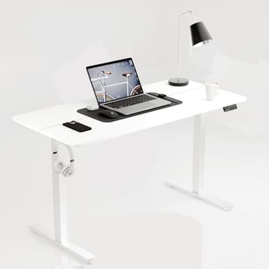 ERGOMAKER 43" Electric Standing Desk, Adjustable Height, Sit Stand Up Desk for Home Office & Computer Workstations, Memory Controller, White - Image 1