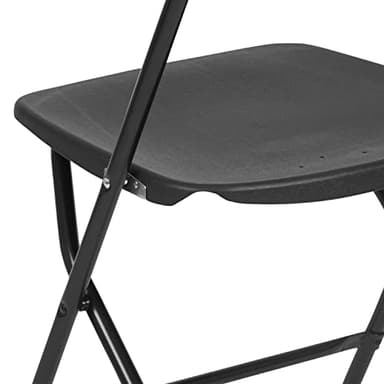 Flash Furniture Hercules Set of 10 Indoor/Outdoor Heavy-Duty Plastic Folding Chairs, Foldable Commercial Stacking Chairs with 650-lb. Static Weight Capacity, Black - Image 16