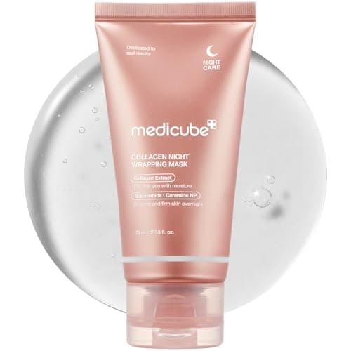 medicube Collagen Overnight Wrapping Peel Off Facial Mask Pack - Elasticity & Hydration Care, Reduces Sagging & Dullness - Hydrolyzed Collagen For Glowing Skin - Korean Skin Care, 2.53 fl.oz - Image 1