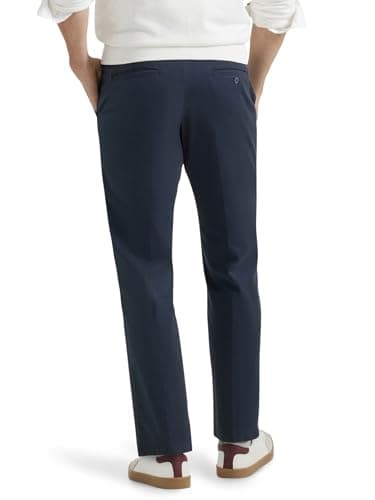 Lee Men's Extreme Motion Flat Front Regular Straight Pant Navy 36W x 34L - Image 3