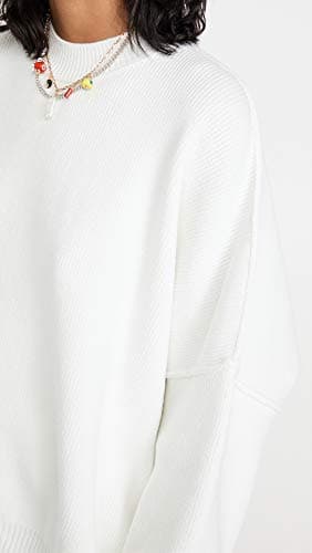 Free People Women's Easy Street Tunic, Painted White, L - Image 6
