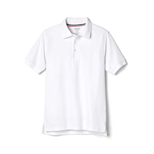 French Toast boys Short Sleeve Pique (Standard & Husky) Polo Shirt, White, 10-12 - Image 1