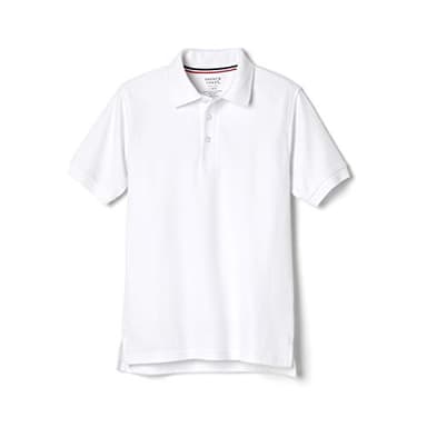 French Toast boys Short Sleeve Pique (Standard & Husky) Polo Shirt, White, 10-12 - Image 1
