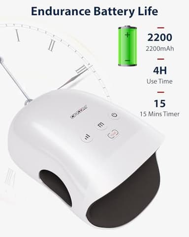 CINCOM Hand Massager - Cordless Hand Massager with Heat and Compression for Arthritis and Carpal Tunnel, Gifts for Women(White) - Image 5