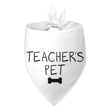 Teacher's Pet Dog Bandana Teacher Dog Bandana Puppy Bandanas Pet Bandanas for Dogs Funny Dog Bandana Teachers Day Photo Prop Pet Scarf Accessories for Pet Dog Lovers Gifts - Image 1