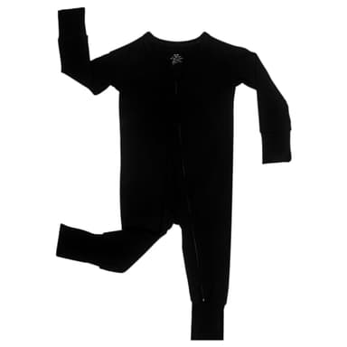 GUISBY Footless Pajamas Baby Boy, Soft Rayon Zipper Sleepers for Baby Girl Black 0-3 Months - Image 1