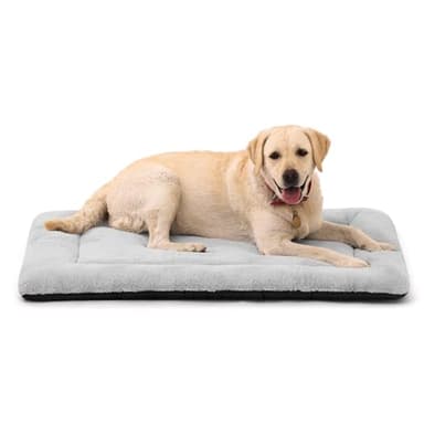 ZENGAOOU Washable Dog Crate Pad, Ultra Soft Dog Bed for Large Dogs, Anti-Slip Kennel Pad for Dogs Cozy Sleeping Mattress, Travel Flat Pet Beds for Indoor & Outdoor Pet (42" x 28", Grey - Image 1