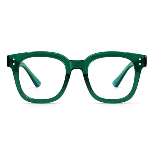 Madison Avenue Blue Light Blocking Glasses Oversized Fashion Blue Light Glasses for Women Anti Eyestrain & UV Protection Computer Eyeglasses (Green) - Image 1