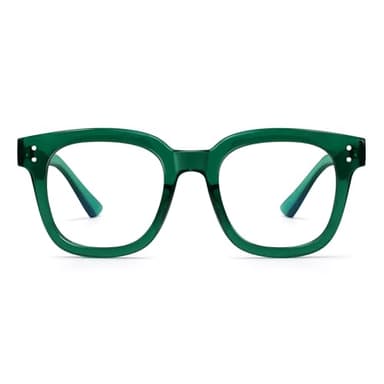 Madison Avenue Blue Light Blocking Glasses Oversized Fashion Blue Light Glasses for Women Anti Eyestrain & UV Protection Computer Eyeglasses (Green) - Image 1