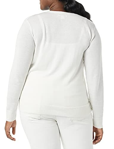 Amazon Essentials Women's Lightweight V-Neck Cardigan Sweater (Available in Plus Size), Ivory, Medium - Image 5