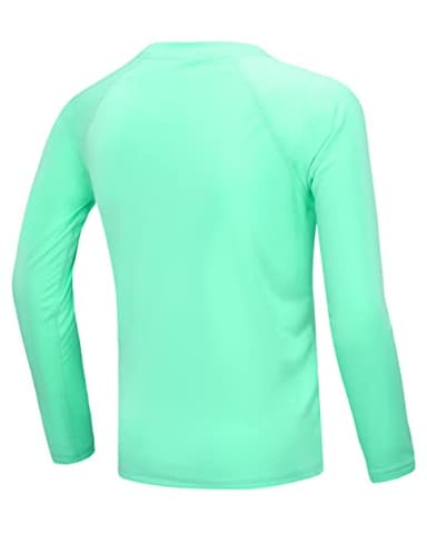 Boys UPF 50+ Swim Shirt Long Sleeve, 1 or 2 Pack UV Sun Protection Rash Guard, Youth Kids SPF Water Shirts for Beach Surf - Image 2