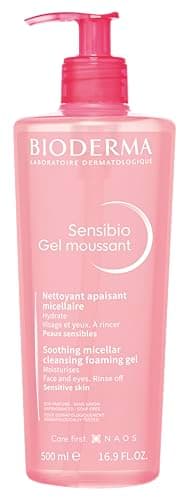 Bioderma Sensibio Foaming Gel Gentle Face Cleanser, Cleansing and Makeup Removing Refreshing Feeling for Sensitive Skin, Unscented, 16.9 Fl Oz - Image 1