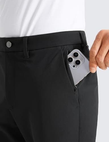 CRZ YOGA Men's All Day Comfy Golf Pants - 34" Quick Dry Lightweight Work Casual Trousers with Pockets Black 34W x 34L - Image 5