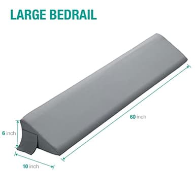 Vekkia Queen Bed Wedge Pillow for Headboard Gap/Bed Gap Filler to Cover 0-6" Gap Between Headboard and Mattress, 60"x10"x6"-Gray - Image 6