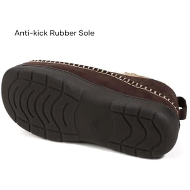 Zigzagger Men's Moccasin Ankle Toasty House Shoes Slippers Indoor Outdoor(Coffee,Size 11) - Image 3