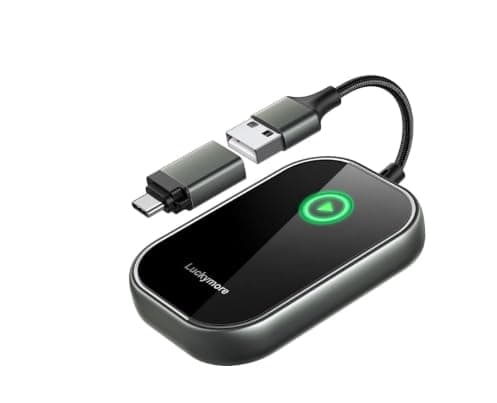 Luckymore Wireless Carplay Adapter, Converts Wired to Wireless Carplay Dongle for Plug & Play Carplay Fit for Cars from 2017 & for Apple iPhone iOS 10+