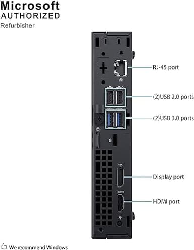 Dell Optiplex 3060 Mini PC Desktop Computers, Intel i5-8500 3.0GHz, 16GB RAM, 256GB SSD, Keyboard and Mouse, USB WiFi, Windows 10 Pro (Renewed) - Image 5