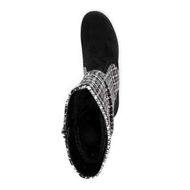 MUK LUKS Women's Vermont Stowe Boots, Houndstooth Black, 7.5 - Image 5