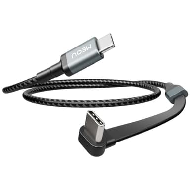 USB C Cable 1ft, 60W Type C Charger Fast Charging, Nylon Braided Right Angle USB-C Cable, 90 Degree C Cord Charger for iPhone 16/15 Pro Max, Apple MacBook Pro, iPad, Pixel, Samsung Etc. - Image 1