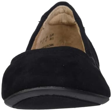 Amazon Essentials Women's Belice Slip On Ballet Flat, Black Microsuede, 9 - Image 2