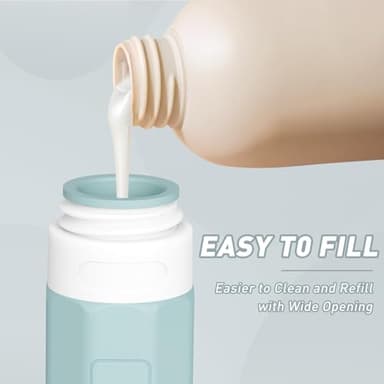 Redfly Travel Bottles for Toiletries, Tsa Approved 3oz Travel Size Containers, Leak Proof Silicone Squeezable Containers for Toiletries, BPA Free Refillable Essentials for Shampoo Conditioner Gray - Image 2