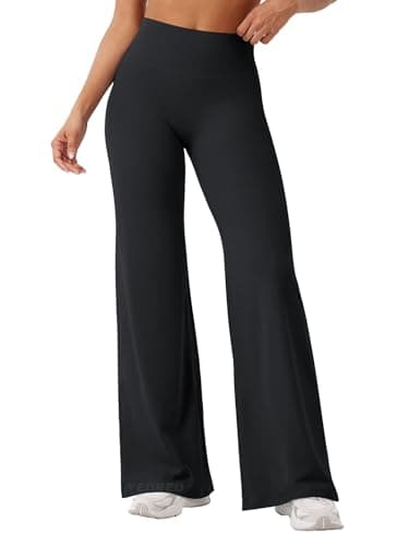 YEOREO Workout Leggings Womens No Front Seam Straight Leggings 31.5" High Waist Buttery Eddiy Gym Yoga Pants Black S - Image 1