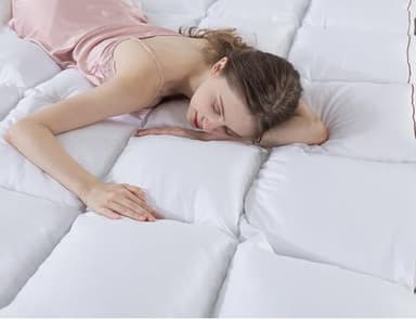 WhatsBedding 3 Inch Memory Foam Mattress Topper Twin Size, Fluffy Shredded Memory Foam Filled Pillow Top, Thicked Down Alternative-Lined, 4 Anchor Elastic Bands, 39x75in