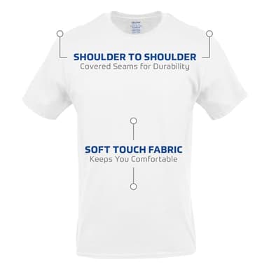 Gildan Men's Crew T-Shirts, Multipack, Style G1100, White, Medium, 6 Count (Pack of 1) - Image 2