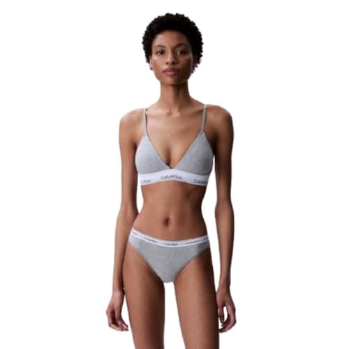 Calvin Klein Modern Cotton Lightly Lined Triangle Bralette Grey Heather - Image 1