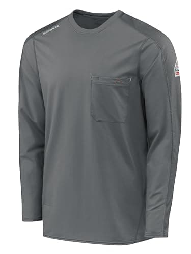 Bulwark FR Men's Flame Resistant Flex Knit Tee, Charcoal, Large - Image 5
