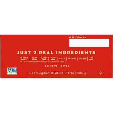 Larabar Cashew Cookie, Gluten Free Vegan Fruit & Nut Bar, 1.7 oz Bars 16 Ct - Image 8