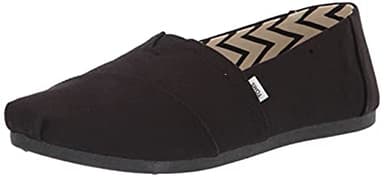 TOMS Women's, Alpargata Recycled Slip-On Solid Black 6.5 M - Image 1