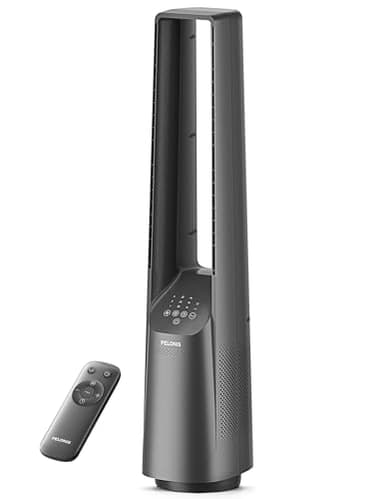 PELONIS 40" Bladeless Tower Fan with Powerful Airflow, Ultra-Quiet DC Motor (22 dB), 6 Speeds, 4 Modes, Remote Control, 7-Hour Timer, 90° Oscillation, Safe Design for Bedroom, Home, Office - Image 3