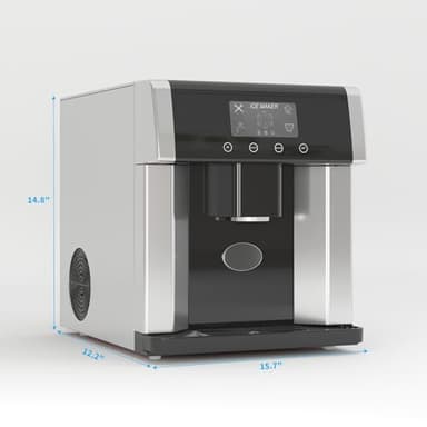 TABU 2-in-1 Bottleless Water Cooler with Ice Maker, Countertop Water Dispenser with 33lbs/Day Ice Maker, Self-Cleaning Ice Machine with Ice Scoop, 3 Size Bullet Cube, Ideal for Home, Office, Party, RV - Image 8