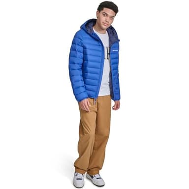 Champion Men's Performance Lightweight Puffer Jacket with Hood, Surf The Web - Image 2