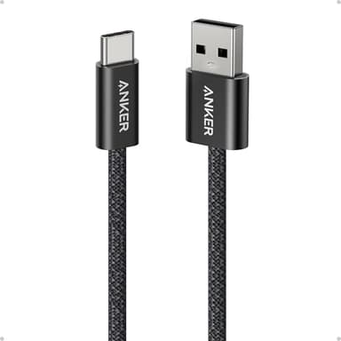 Anker Zolo USB to USB C Cable, Seamless CarPlay Connesction, Durable and Braided Type C Cable, Premium Look with Slim Connector, for iPhone 17/16 Series, iPad Pro, and More (Black, 3.3FT) - Image 1