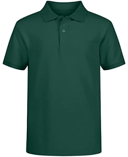 IZOD Boys' School Uniform Short Sleeve Pique Polo, Hunter, 8 - Image 1