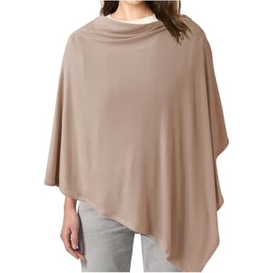 Konssy Knit Nursing Cover for Breastfeeding, 360 Full Privacy Breathable Breastfeeding Cover, Multi-use Carseat Canopy(Clay) - Image 1