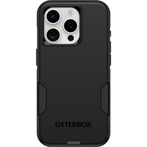 OtterBox iPhone 15 Pro (Only) Commuter Series Case - Black, Slim & Tough, Pocket-Friendly, with Port Protection - Image 1