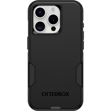 OtterBox iPhone 15 Pro (Only) Commuter Series Case - Black, Slim & Tough, Pocket-Friendly, with Port Protection - Image 1