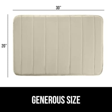 GORILLA GRIP Memory Foam Bath Mat, Soft Absorbent US Designed Bathroom Rug, Gripping Dots Machine Washable Bathmat, Cushioned Floor Mats, Shower Sink Rugs Room Décor Accessories, 30x20 Champagne - Image 2