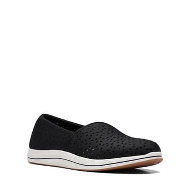 Clarks Women's Breeze Emily Loafer, Black Synthetic, 9.5 Wide - Image 3