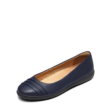 DREAM PAIRS Women's Flats with Arch Support, Ballet Flats for Women Dressy Comfortable, Round Toe & Slip On Office Shoes,Size 11,Navy,SDFA2306W - Image 1