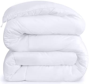 Utopia Bedding Comforters California King Size, All Season Duvet Insert, Down Alternative Box Stitched Bed Comforter with Corner Tabs, Machine Washable (White) - Image 7