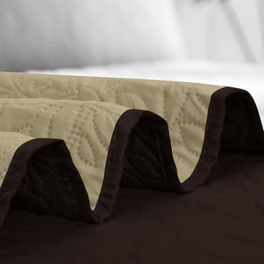 Easy-Going Waterproof Dog Bed Cover Reversible Leak Proof Pet Blanket Replacement Mat for Furniture Washable Couch Cover Sofa Cover for Dogs Cat(30x53 Inch, Chocolate/Beige) - Image 6