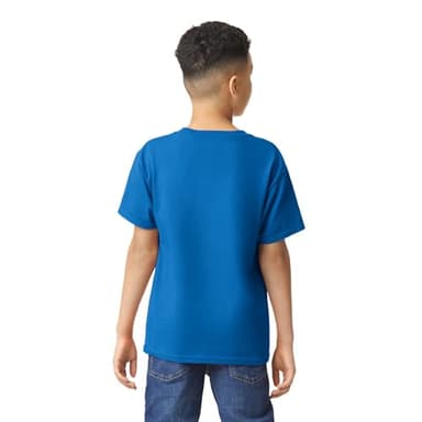 Gildan Unisex Child Youth Heavy Cotton T-shirt, Style G5000b, 2-pack, Royal, Medium US - Image 3