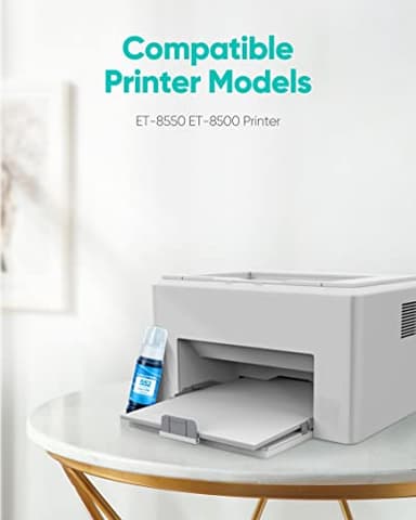 552 Pigment Ink Refill Ink Bottle for Epson 552 Ink Used for EcoTank Photo ET-8500, ET-8550 Printer (1 Photo Black, 1 Black, 1 Cyan, 1 Magenta, 1 Yellow, 1 Grey, 6-Pack) - Image 2