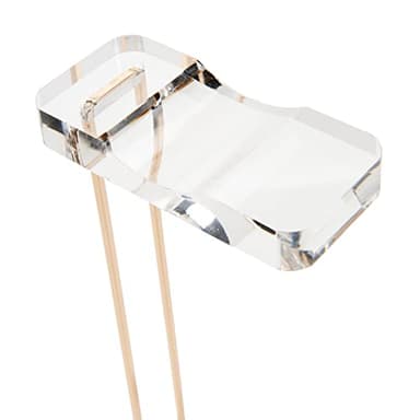 russell+hazel Acrylic Headphones Stand, Headset Holder, Office Accessories, Clear Acrylic with Gold Hardware, 4” x 5” x 10.5” (93922) - Image 8
