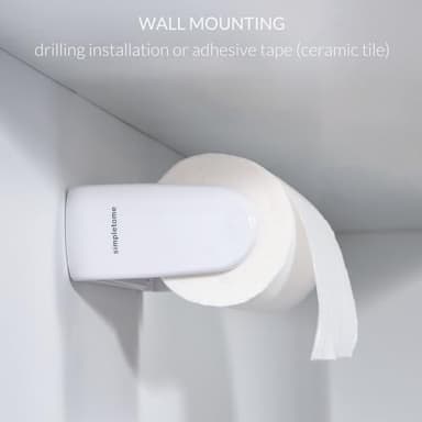 simpletome Paper Towel Holder ONE Hand Tear Adaptive Tension Arm Adjustable Length 9.4-11inch/24-28cm (White) - Image 5