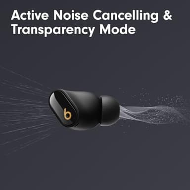Beats Studio Buds + | True Wireless Noise Cancelling Earbuds, Enhanced Apple & Android Compatibility, Built-in Microphone, Sweat Resistant Bluetooth Headphones, Spatial Audio - Black/Gold - Image 2